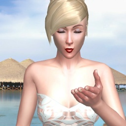 Free virtual sex games fan Tiya in AChat 3D Adult World