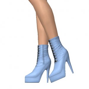 Ankle boots, Light Blue with platform