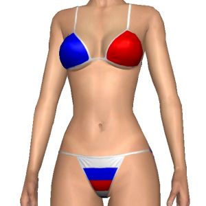 Bikini, Bikini with flag pattern