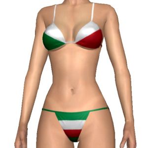 Bikini, Bikini with flag pattern, for superb sex app AChat