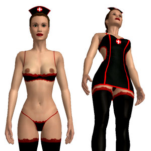 Black nurse dress, Naughty nurse dress, recommended for night shift nurses, addition to ultimate sex chat game AChat