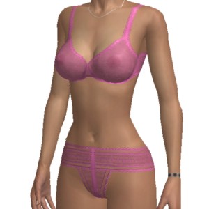 Bra and panties, Sexy pink lingerie, for top virtual sex game AChat Next