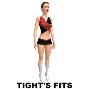 Cheerleader costume, From Tight's fits