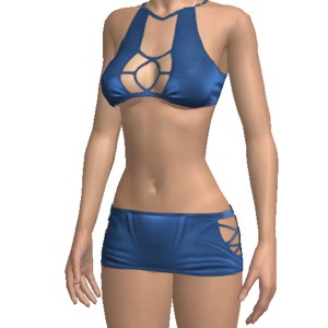 Clubwear dress, Sweet dress, top and skirt, blue, for superb sex game chat AChat Next