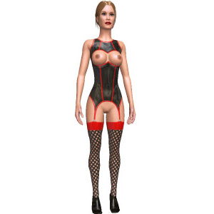 Costume set, Sexy latex..., for top sex 3D game AChat