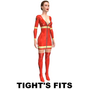 Firegirl costume, From Tight's fits