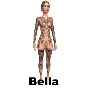 Full body tattoo, From Bella