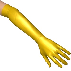 Gloves, Sexy long gloves, yellow