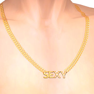 Golden necklace, SEXY