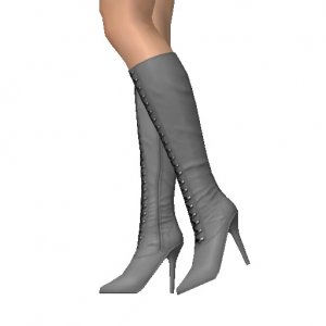 Knee high boots, Grey, domina style