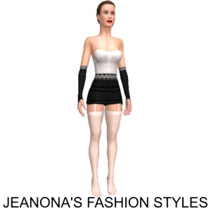 Lacy black and white set, From Jeanona's Fashion Styles