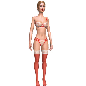 Lingerie set, Festive mood, for top 3D chat sex game AChat