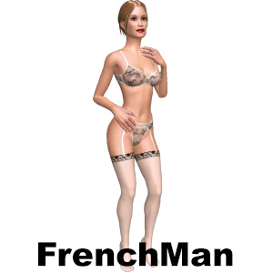 Lingerie set, From FrenchMan, update to highest quality cyber-sex MMO AChat