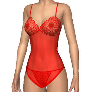 Luxury lingerie set, With red lace