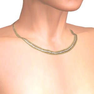 Necklace, Gilded silver