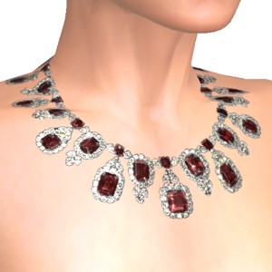 Necklace, Necklace with gemstones, for superb 