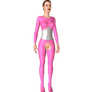 Pink latex bodysuit, Feed your fetish!, in best 