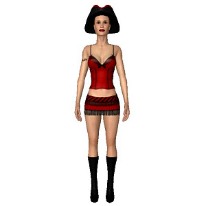 Pirate costume, For sexy pirate girls, for top 