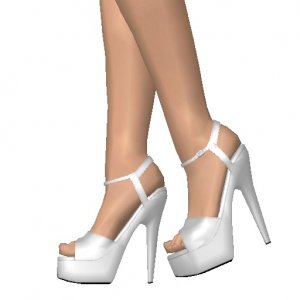 Platform heels, White