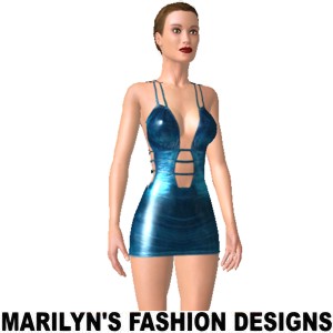 Sexy blue dress, From Marilyn's Fashion Designs, for superb 