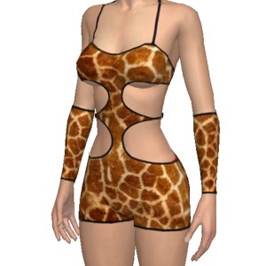 Sexy costume, With giraffe pattern