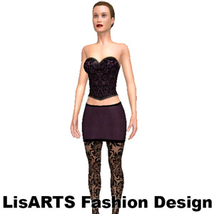 Sexy costume set, From LisARTS Fashion Design, addition to ultimate 