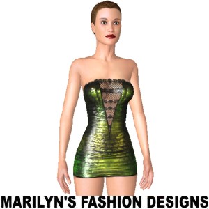 Sexy green dress, From Marilyn's Fashion Designs