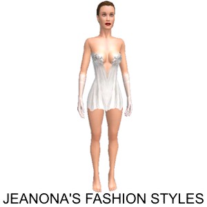 Sexy negligee with gloves, From Jeanona's Fashion Styles