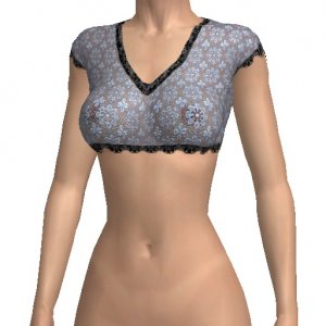 Sexy top, Semy-transparent lacy top