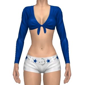 Texas girl costume, With blue top, for top 