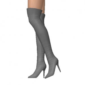 Thigh high boots, Grey, not only for cold winter nights
