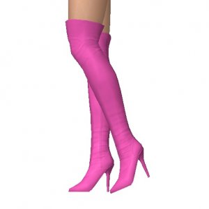 Thigh high boots, Pink, not only for cold winter nights