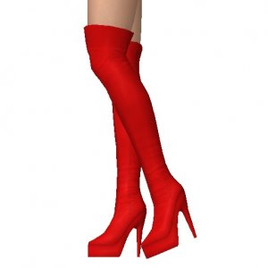 Thigh high boots, Red, not only for cold winter nights