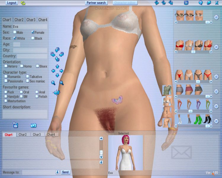 Online Sex Game 3d Erotic Client For Online Sex Game Play Screen