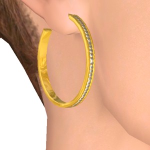 Earring, Golden ring, for top sex MMO game AChat