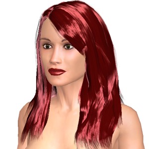 Red hairstyle, Long hair is sexy, in best sex chat game AChat