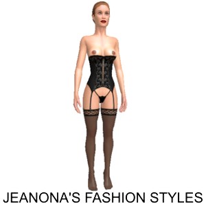 Sexy corset set, From Jeanona's Fashion Styles, for top open world sex games AChat