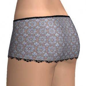 Stretch mini, semi transparent, lacy