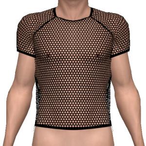 Hot T-shirt, Black net T-shirt