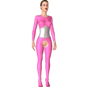 Pink latex bodysuit, Feed your fetish!