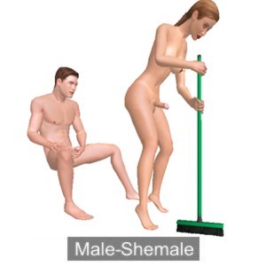 The cleaning shemale, Full service...