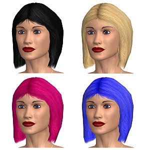 Hairstyle 2, Middle long hairstyle, also in interesting fashion colors