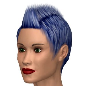 Punk hairstyle, blue