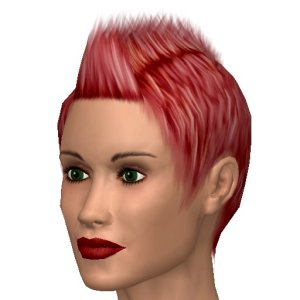 Punk hairstyle, red