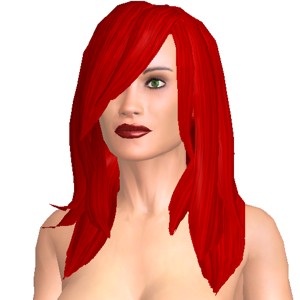 Long hair style, Red