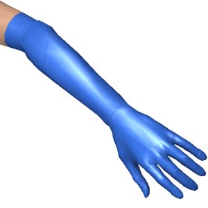 Gloves, Sexy long gloves, blue