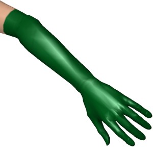 Sexy long gloves, green