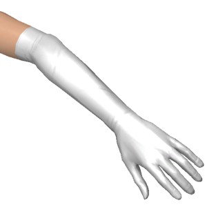 Sexy long gloves, white