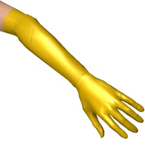 Sexy long gloves, yellow