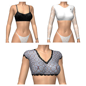 Sexy tops for young girls, be careful with the semi transparent blue one...